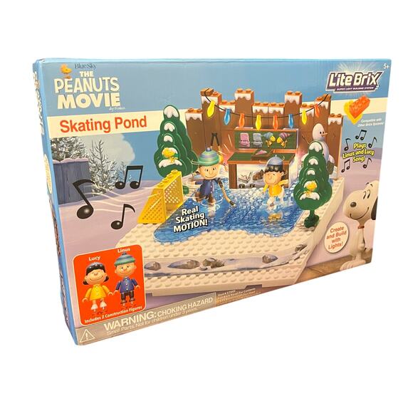 Peanuts Movie Skating Pond Blue Sky LiteBrix Super Light Building System 57009